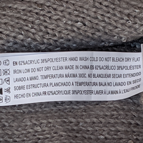 Forever 21 Large Gray Knit Top with Silver Sequins - Picture 7 of 7